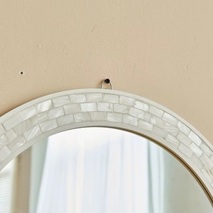 White Wooden Handmade Bone Inlay Modern Cosmetic Bathroom <b>Mirror</b> High-end Entrance <b>Wall</b> <b>Hanging</b> Decorative <b>Mirror</b> REHMAN CRAFT - Product Image 5