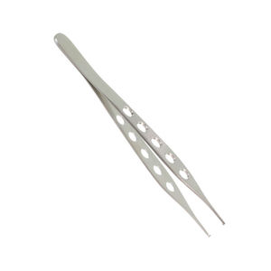 Pinzas Quirúrgicas Micro Adson Kocher de 12 cm, 1x2 Dientes, Punta Fina, 5 Orificios, Precisión Quirúrgica, Acero Inoxidable, Manuales - Product Image 2