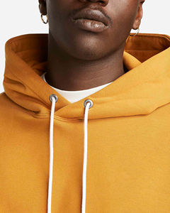 Sweat-shirt à capuche surdimensionné pour homme, couleur unie, en molleton français respirant, coton, vêtements décontractés d'hiver, design avec poche, coupe classique - Product Image 2