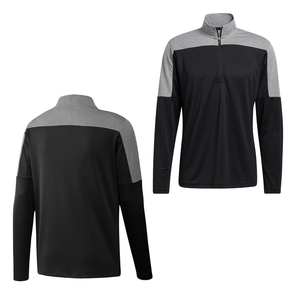 Maillot de sport respirant à col montant et blocs de couleur pour homme, à manches longues et quart de zip - Product Image 6