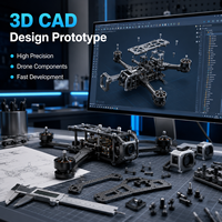Prototipo de Diseño de Dibujo 3D Profesional de Alta Precisión, Modelado CAD para Componentes de Drones