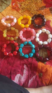 Brazalete de cuentas de resina de moda Acabado pulido y pulido-Accesorio de joyería popular - Product Image 3