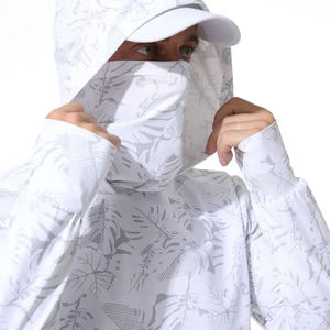 Camisetas de Pesca Personalizadas al por Mayor con Protección Solar UPF 50, de Secado Rápido, con Capucha, Manga Larga, de Poliéster, Sublimadas para Hombre - Product Image 5