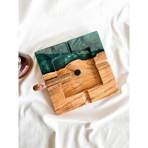 Cendrier de luxe en bois massif, accessoire de fumeur de haute qualité pour table - Product Image 3