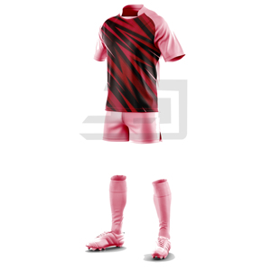 Ensemble d'uniformes de rugby personnalisés, maillot et short sublimés, vêtements de sport respirants, broderie 3D, écologiques, col en V professionnel - Product Image 1