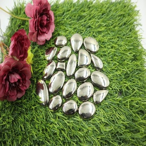 Pyrite naturelle cabochon, pierres précieuses en vrac pour la fabrication de bijoux, formes variées, jeu de couleurs, par gramme, Pyrite dorée INDIA GEMS, tiers - Product Image 4