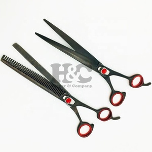 กรรไกรตัดขนสัตว์เลี้ยงแบบมืออาชีพกรรไกรตัดขนสัตว์เลี้ยงแบบโค้งออกแบบโลโก้ได้อย่างอิสระ - Product Image 1