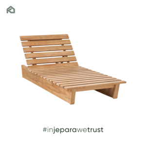 Tumbona de Madera de Teca de Primera Calidad, Plegable, Portátil, Muebles de Exterior, Resistente al Agua, a la Intemperie, Duradera, Ecológica, con Protección UV, para Villa - Product Image 5