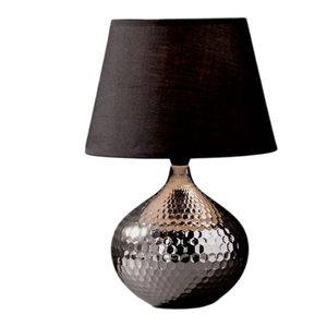 Lampe de table martelée noire texturée, lampe de chevet style ferme, éclairage décoratif pour salon et maison, à prix économique - Product Image 5
