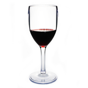 300ml BPA Free Classic Camping Pool Party Plastic Acrylic Blue Wine Glass - Product Image 3