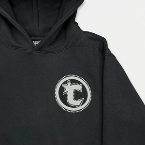 Sweat-shirt à capuche zippé noir pour homme 2026, coupe oversize, 100 % coton French Terry, style streetwear décontracté, avec logo brodé sur la poche avant - Product Image 5