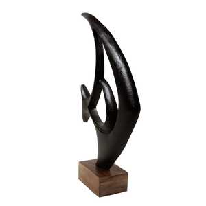 Modern Abstract Aluminum Fish shape Sculpture Handmade Artistic Tabletop Decor Irregular Shape Living Room Decor - Product Image 2