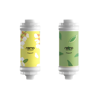 Filtre de douche domestique NEMO en plastique coréen, 2 étapes, sans alimentation, pour l'élimination du chlore et de la rouille, aromathérapie, vitamines, motif Fleur d'Acacia Volante