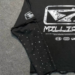 เสื้อยืดแขนยาวคอกลมผู้ชาย Mallzano สไตล์สตรีทแวร์ พิมพ์ลายโลโก้ ทรงปกติ เนื้อผ้าเจอร์ซีย์ระบายอากาศได้ดี - Product Image 3