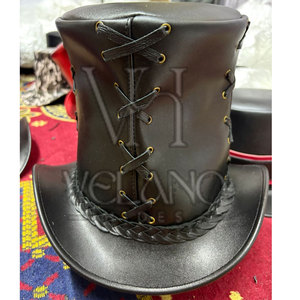 2026 Leather Bucket <b>Hat</b> <b>Men</b> Streetwear Fashion <b>Hats</b> Genuine Leather <b>Hats</b> Casual Newsboy <b>Hat</b> for <b>Winter</b> Outdoor Wear Customized - Product Image 5