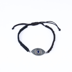 925 Silver Evil Eye <b>Bracelet</b> with Blue Stone Adjustable Protection Trendy Adjustable Women's Gift Party Bloomian Jewelry Bulk - Product Image 1