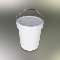 Seau antivol en plastique blanc de qualité alimentaire Folin-Sinhirose 20L pour peinture, sérigraphie, estampage à chaud, plastification mate