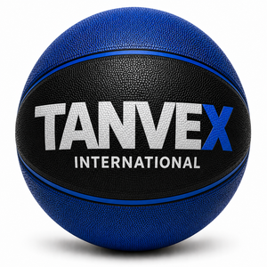 TANVEX Housse de ballon de basketball en PVC, écologique, durable, design orange et noir, logo international - Product Image 3