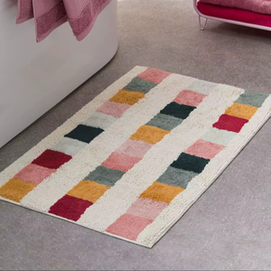 Wholesale Custom Bath Mats Quick Dry Designer Bath Rugs Cotton with Machine Made Technics for Bathrooms By INDIAN TEXTILES H/L - Product Image 1