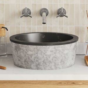 Lavabo da Bagno in Marmo Nero 40x15 cm - Product Image 1