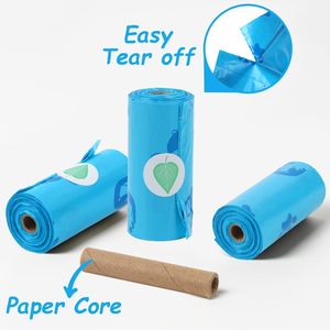 Sacs à déjections canines avec distributeur, sacs à déjections canines épais et étanches, taille plus grande de 10 % pour animaux de compagnie - Product Image 1