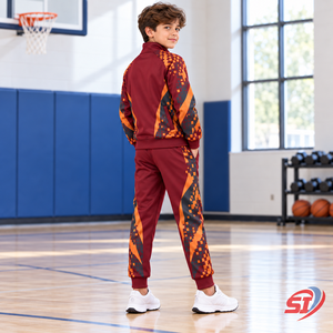 Conjunto Deportivo Personalizado Unisex para Jóvenes, Chaqueta con Capucha y Cremallera Completa, Pantalones, Ropa Deportiva Escolar, 100% Algodón, Ligero para Invierno - Product Image 3