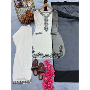 Ensemble haut et palazzo de soirée pour femmes de créateur avec tenue de soirée élégante Dupatta - Product Image 5