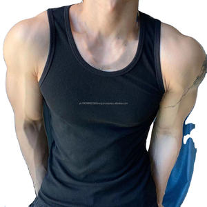 Custom Rib Tank <b>Top</b> High Quality <b>Muscle</b> Fitted Cotton Ribbed Tank <b>Top</b> <b>Men</b> Gym Workout Streetwear Sleeveless T-Shirt - Product Image 4