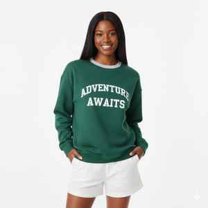 Sudadera Casual de Punto con Cuello Alto, Bordado Personalizado, Estampado Frontal, Lavada, Ecológica, para Mujer, Ideal para Hermandades, Otoño-Invierno - Product Image 2