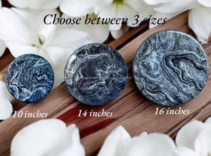 Plateau tournant pivotant moderne fait à la main avec plateau tournant léger et écologique pour la salle à manger, la cuisine et le salon - Product Image 5