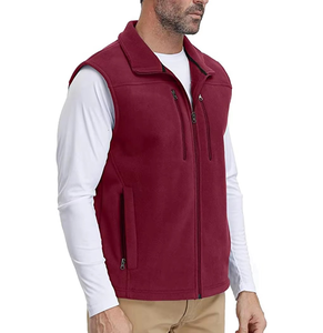Chaleco Cálido de Forro Polar con Cierre Completo para Hombre, Chaleco de Golf para Exteriores, Chaleco de Forro Polar Sherpa sin Mangas con Bolsillo con Cierre en el Pecho - Product Image 6