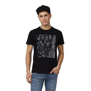 T-shirts graphiques personnalisés pour hommes, style hip-hop vintage, coupe oversize, 100% coton gris délavé, impression sérigraphique - Product Image 1