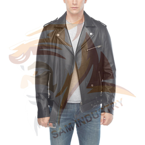 Veste en cuir pour homme, imperméable, respirante, écologique, coupe-vent, fermeture éclair intégrale, chaude pour l'hiver, logo personnalisé - Product Image 5