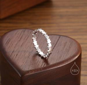 แหวนอินฟินิตี้รูปดาวเล็กๆ ทำจากเงินสเตอร์ลิง แหวนรูปดาวนิรันดร์ แหวนรูปดาวเงิน เรียบง่ายและมินิมอล - Product Image 5