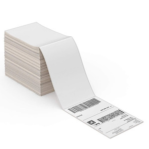 Étiquettes d'expédition logistique pour livraison express - Autocollants en papier thermique imperméable avec code-barres, pliage en accordéon, forme personnalisée, impression UV - Product Image 1