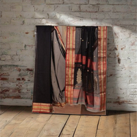 Sari Zhaad Pallu à double bordure 100% coton biologique teint uni