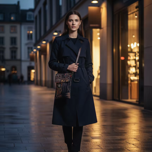 Sac bandoulière de luxe Regal Paisley Heritage en velours premium avec fermeture magnétique, mini sac à bandoulière écologique, pochette souple et élégante - Product Image 2