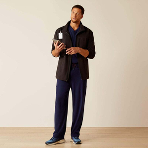 Blouses médicales zippées pour hommes – Vente en gros de blouses softshell souples pour infirmiers et médecins – Vestes médicales zippées - Product Image 5