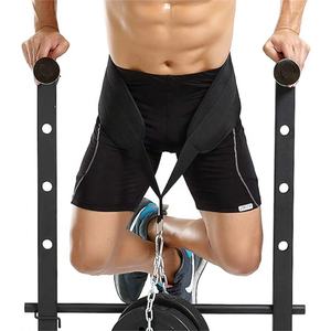 Ceinture de fitness en néoprène avec logo personnalisé Ceinture de musculation unisexe en néoprène avec chaîne en acier inoxydable Ceinture de gym noire à pull-up - Product Image 3