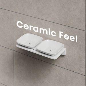 Porte-savon mural adhésif moderne double petit carré avec trous de drainage pour salle de bain et évier de cuisine - Product Image 3