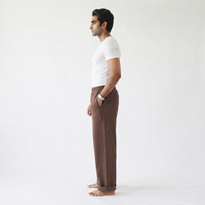 Men's Sweat Wide Leg Pants Mid Waist Drawstring Casual Loose Fit Heavy Weight Knitted 100% Cotton Polyester <b>Winter</b> Wear <b>Trouser</b> - Product Image 3