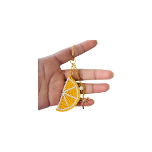 Custom Embroidered Woven Stainless Steel Star Beaded <b>Key</b> <b>Ring</b> Charm for <b>Bags</b> and <b>Keys</b> Handmade Fashion Lightweight Keychain - Product Image 5