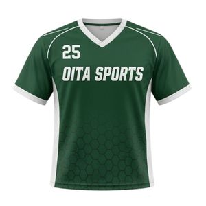 Jersey de Lacrosse Unisex Verde y Blanco, Ropa Deportiva de Poliéster con Ajuste Atlético para Prácticas y Juegos en Equipo - Product Image 1