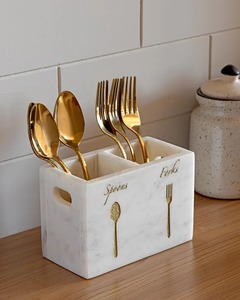 Support de Rangement pour Ustensiles de Cuisine en Résine pour Comptoir – Organisateur de Couverts, Cuillères, Fourchettes, Couteaux et Gadgets - Product Image 5