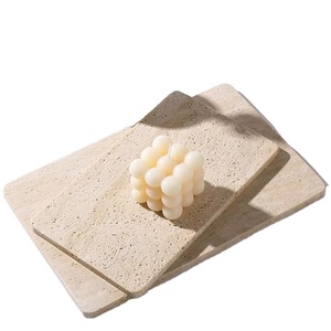 Hot selling travertine marble square tray <b>set</b> decorative <b>serving</b> tray multipurpose organizer tray modern home decor premium look - Product Image 1