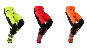 Pantalon de travail haute visibilité RICSA INTERNATIONAL pour homme, orange, certifié CE, bandes réfléchissantes, polyester, détection des aiguilles - Product Image 2