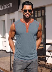 Débardeur en coton pour homme, doux, sans manches, respirant, écologique, séchage rapide, pour la gym et le fitness estival, décontracté - Product Image 3