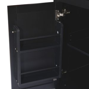 Carrello da Cucina con 5 Ruote, Isola con Piano Ribaltabile in Legno di Gomma, Armadietto con Ante e Scaffali Interni per Stoccaggio - Product Image 4