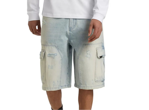 2026 Hot Sale Custom Design Fashion Men's 100% Denim Shorts Summer New Arrival Distressed Washed Denim Shorts for Men - Product Image 5