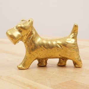 Sculpture de chien unique en laiton, faite à la main, centre de table pour décoration intérieure de luxe et cadeau décoratif - Product Image 1
